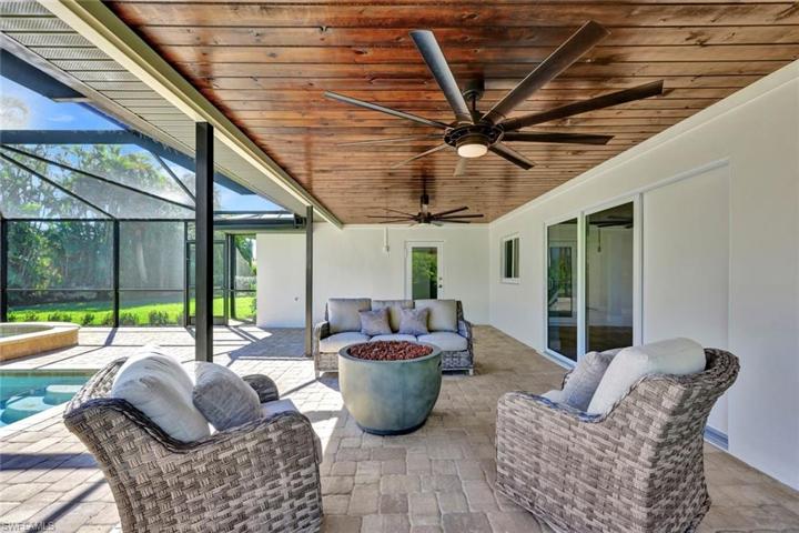 Outdoor dining area is HUGE! Plenty of room to add more seating for special occasions.