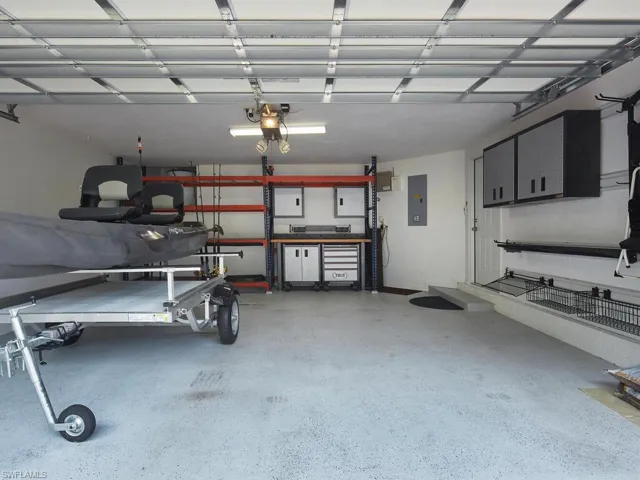 Two-car garage with plenty of storage.
