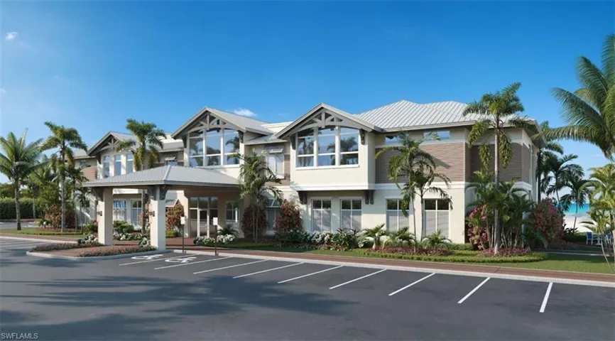 Dedicated beach park for ALL Bonita Bay residents will include this gorgeous new building with ample parking.