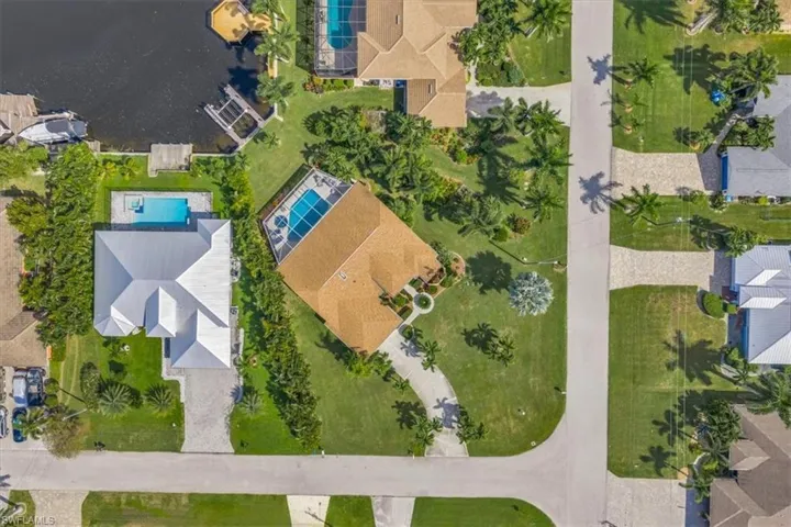 Bird's eye view of a pool