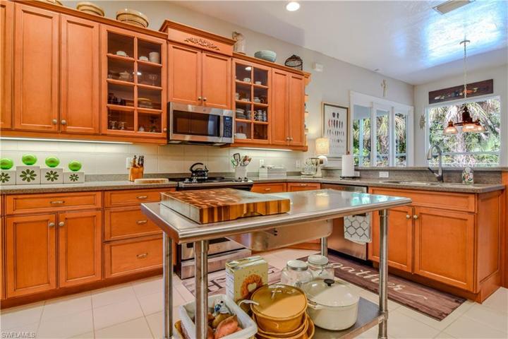 Large kitchen with custom cabinetry
