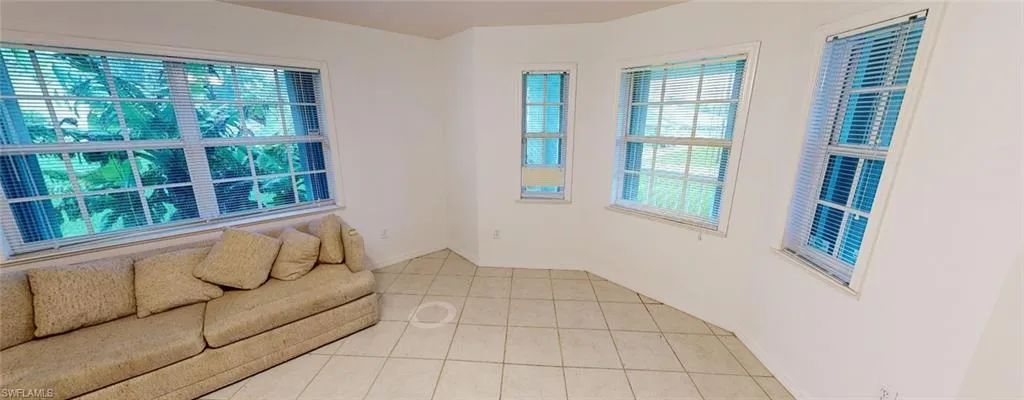 View of tiled living room
