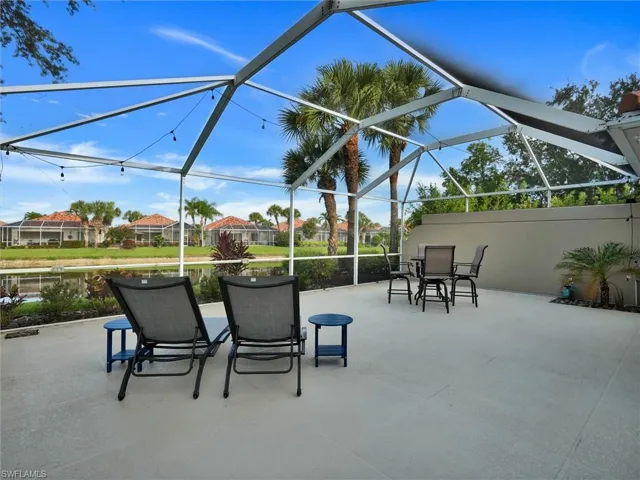 Huge patio for lounging and dining.