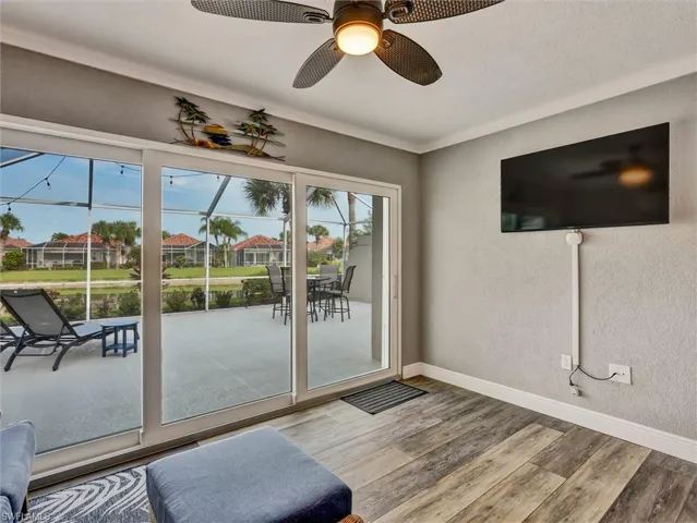 Enclosed lanai can also be used as an extra bedroom or home office.