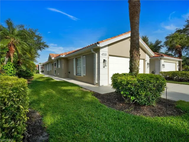Extra wide side yard.