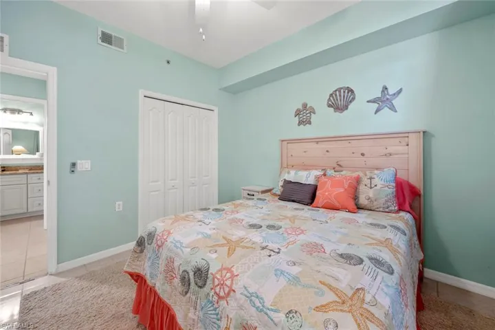 Guest bedroom just steps from guest bath