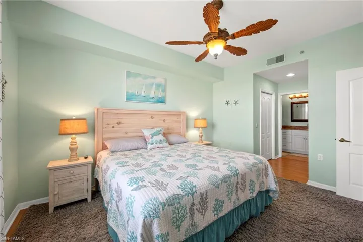 Master bedroom, hall leads to 2 walk-in closets, master en-suite bath