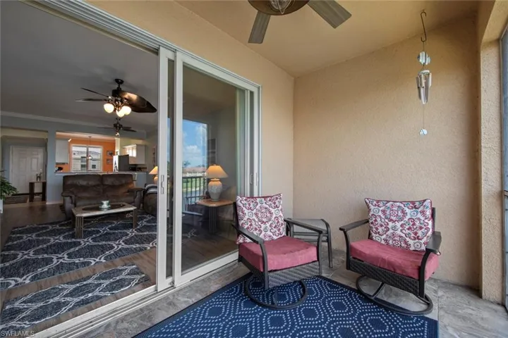 Balcony looking back into living area