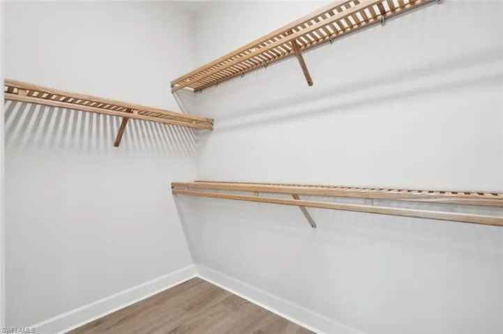 Spacious closet featuring wood-type flooring