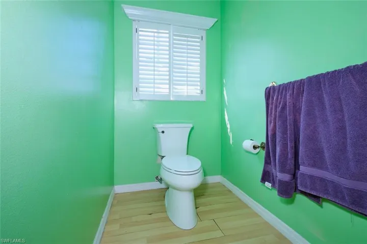 Separate toilet room.