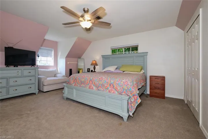 Very nice bedroom!  Lots of sunlight up here and wall to wall closets!
