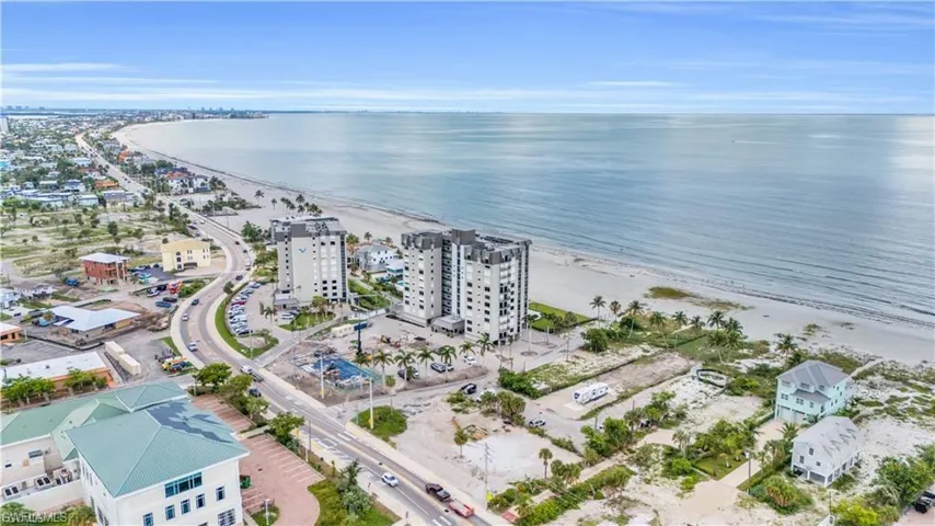 Aerial view of unending shoreline