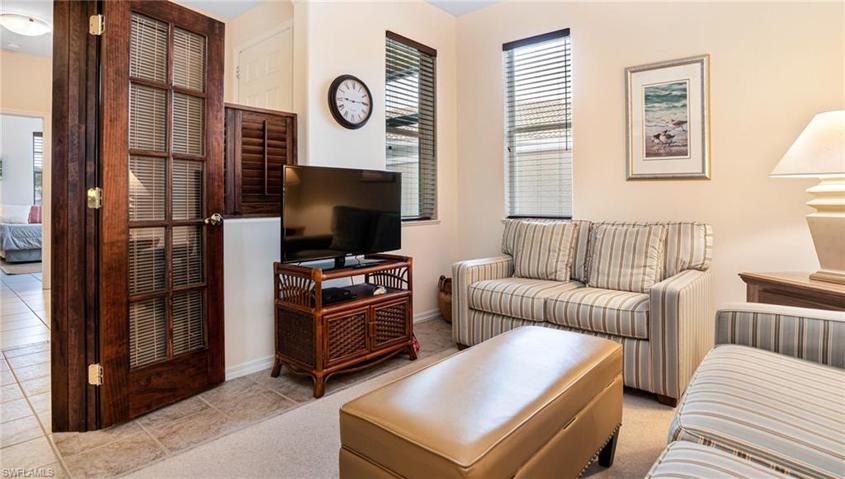 Den with French doors