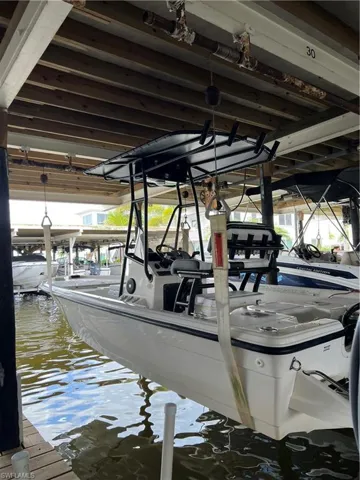 Dock with boat lift