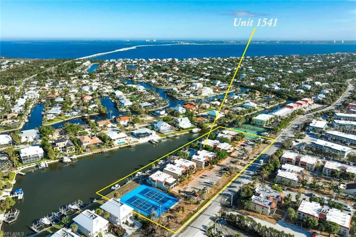 Bird's eye view featuring a canal view