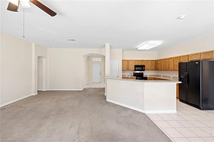 LOTS of OPEN SPACE in den/kitchen