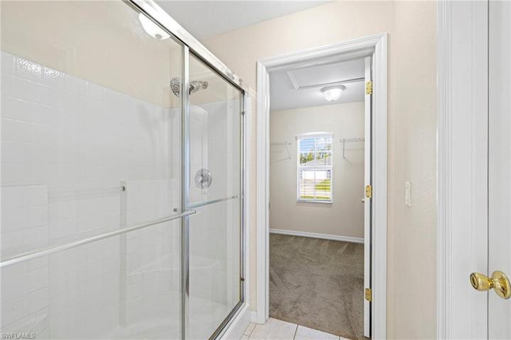 Large master shower and HUGE closet
