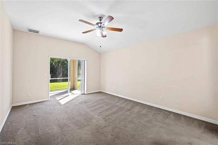 Large master with slider for access to the lanai