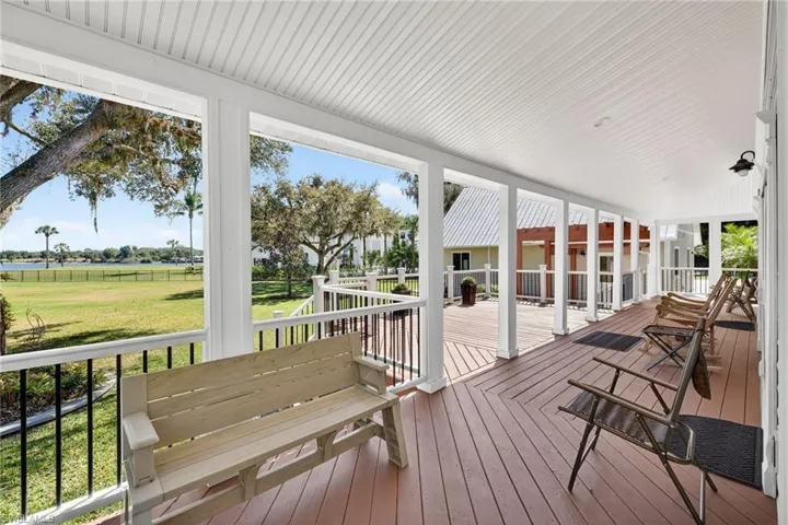 Deck with a water view