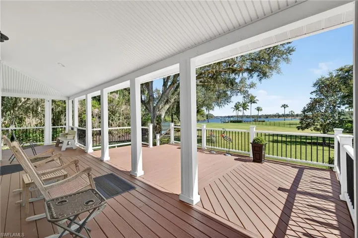 Deck with a river view