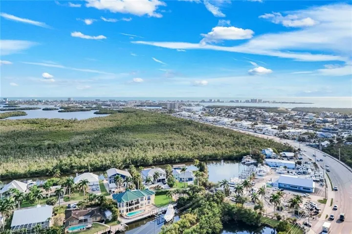 View of urban area with a nearby body of water and nearby suburban area