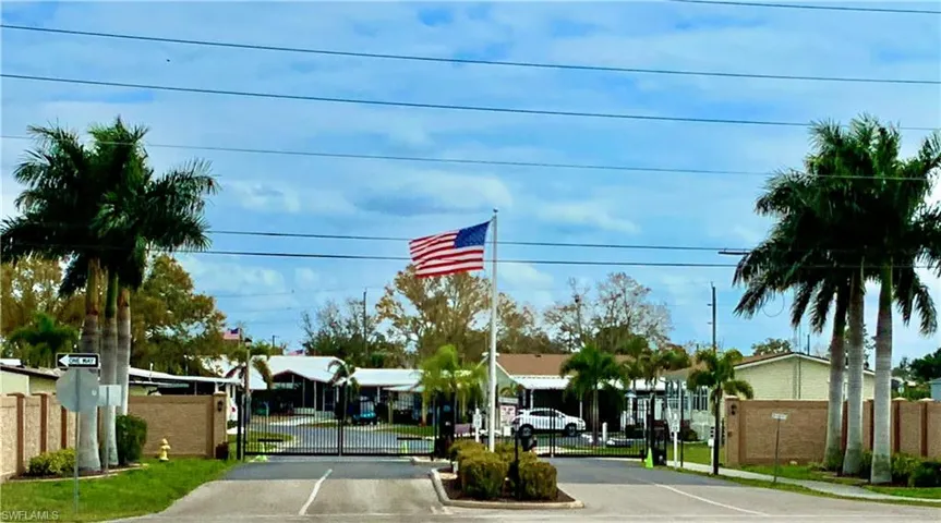 Security fenced front gate