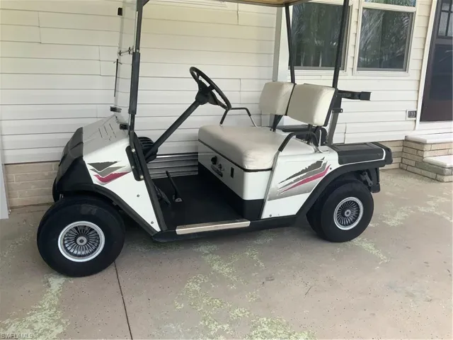 EZGO golf cart & charger conveys
