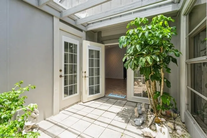 Courtyard with french doors
