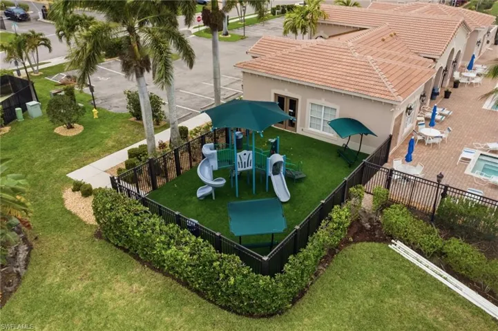 Communal playground with a yard