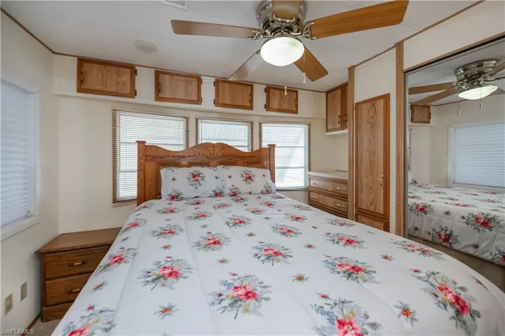 Bedroom featuring a ceiling fan