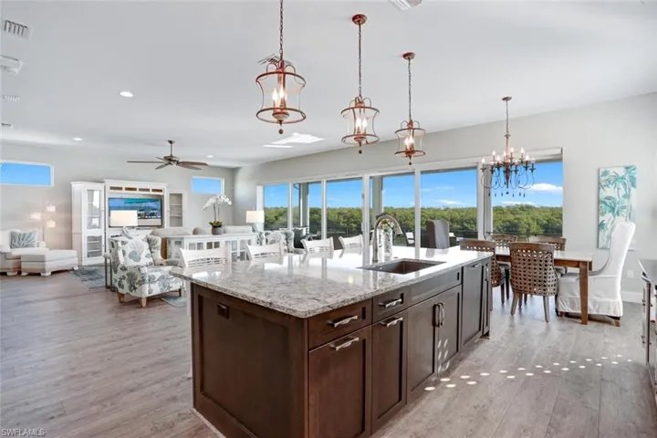 Main-level kitchen with peaceful view of the bay