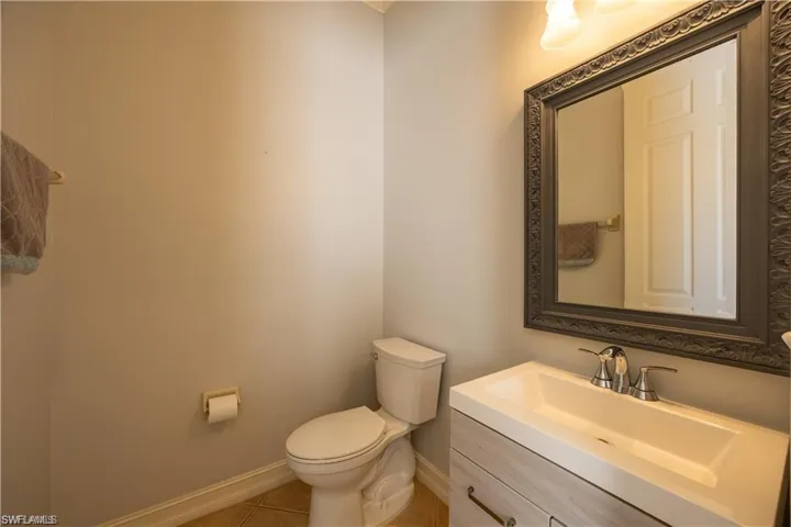 Half bath outside den