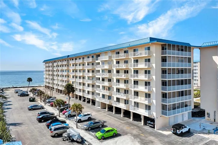 View of building exterior with a water view