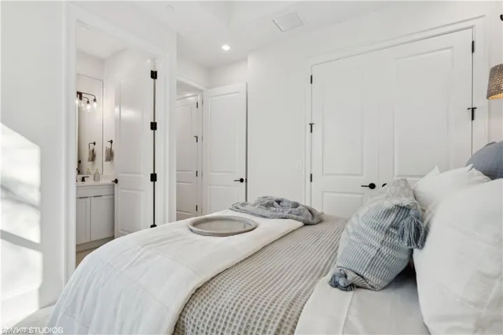 Bedroom featuring connected bathroom