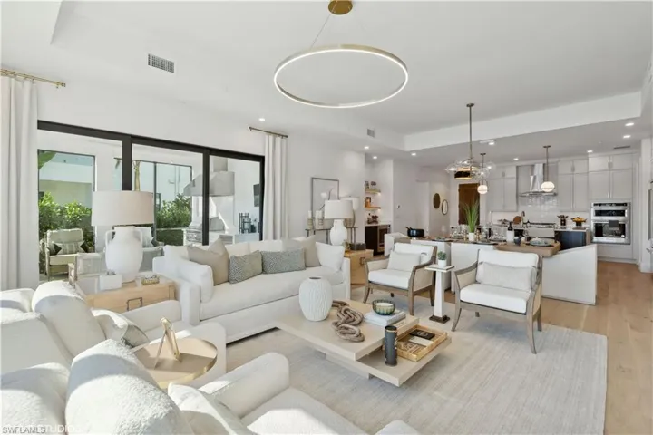 Living room featuring light hardwood / wood-style flooring