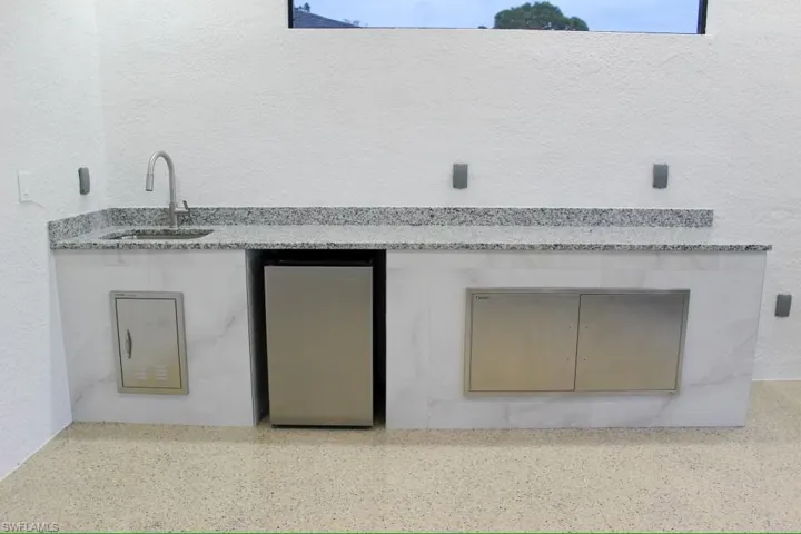 Outdoor Kitchen, room for a grill.