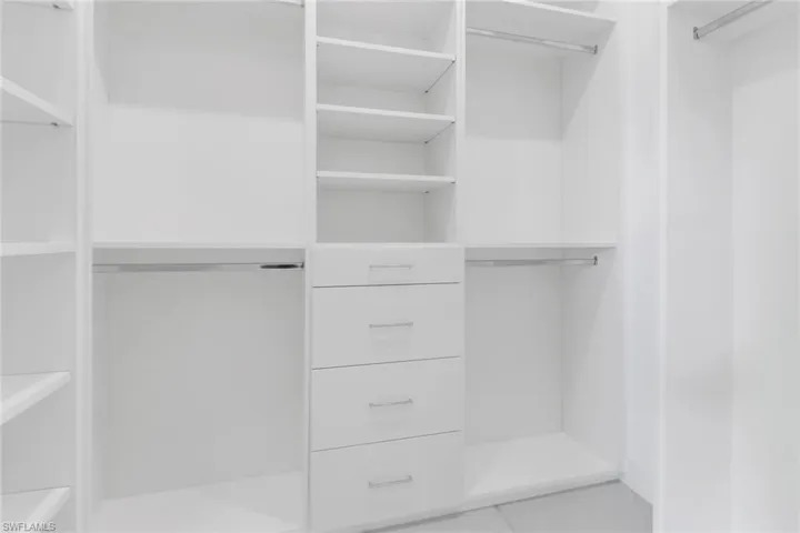 View of walk in closet