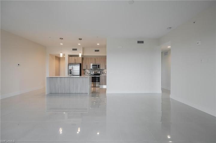Kitchen, living, dining