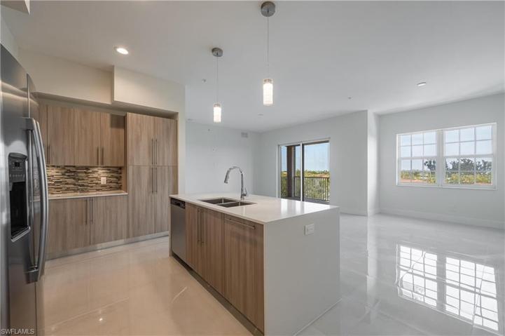 Kitchen, living, dining