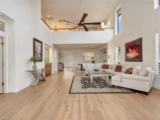 Soaring ceilings with loft on the second floor