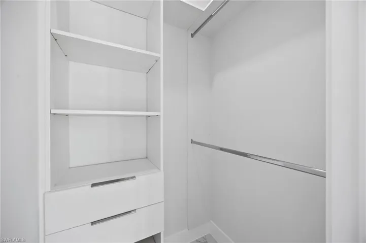 View of walk in closet