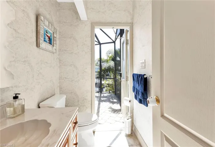 Bathroom featuring toilet and vanity