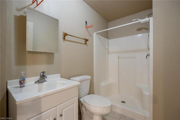 Bathroom in workshop.