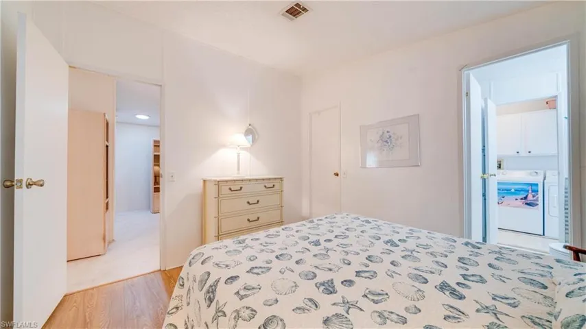 Tucked in the corner; your walk-in closet providing additional storage.