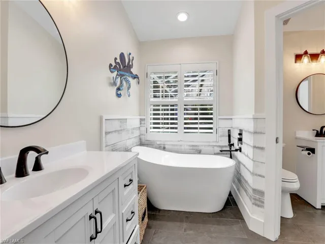 Recently remodeled primary bathroom