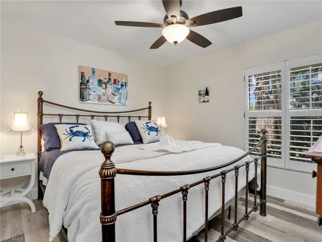 Guest bedroom offering luxury vinyl flooring