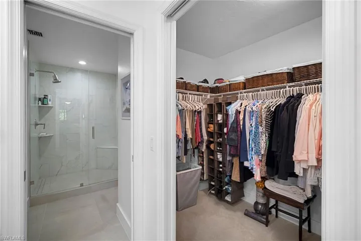 View of walk in closet