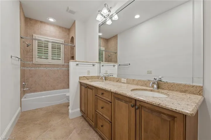 Guest bathroom #2 with bathtub/shower & double Vanity sinks