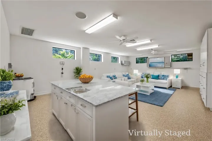 1200 sq. ft. Guest Quarters 2nd living space with tiled floors & Impact Windows w/ Virtual Staging Option #1