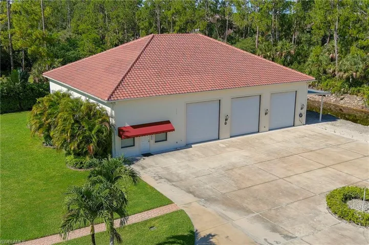 Aerial View of Garage Building w/ Guest Qtrs